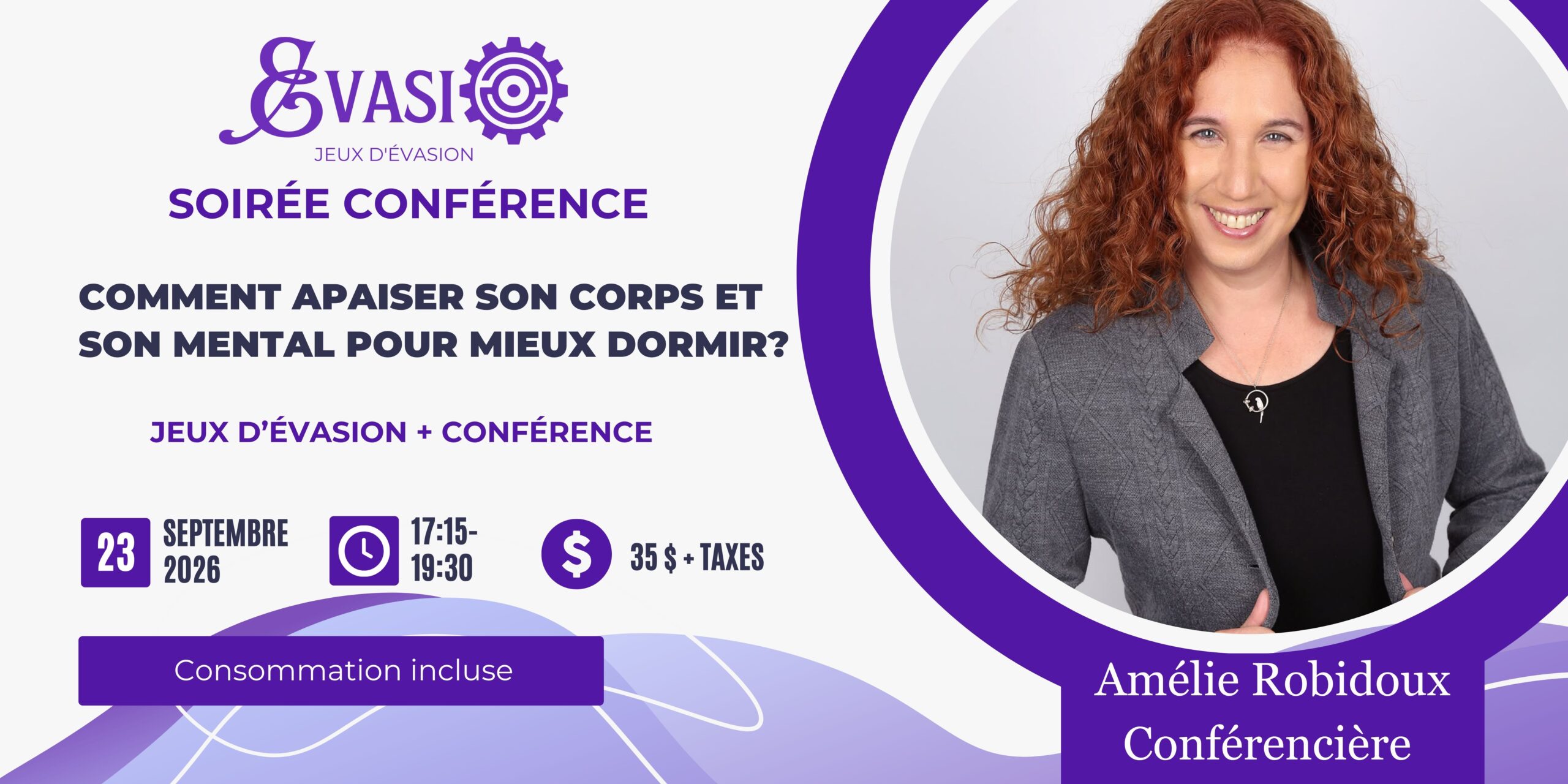Jeu d’évasion, cocktail et conférence avec Amélie Robidoux